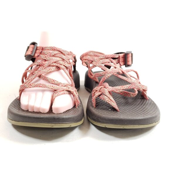 Chaco Womens Z/1 Classic Webbing Sandals Size 9 Pink/Brown Adjustable Straps - Picture 6 of 10
